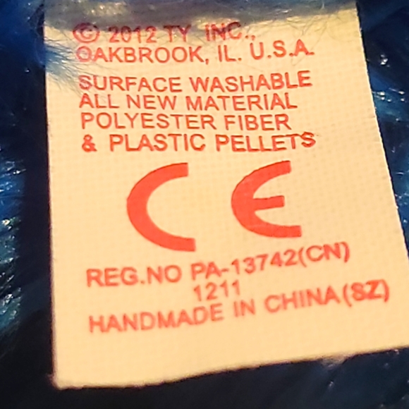 Vtg 2012 Ty Jerry Monstaz Blue Monster Cozy Big Pink Eyes Ears Hands Feet Nose - Picture 7 of 7